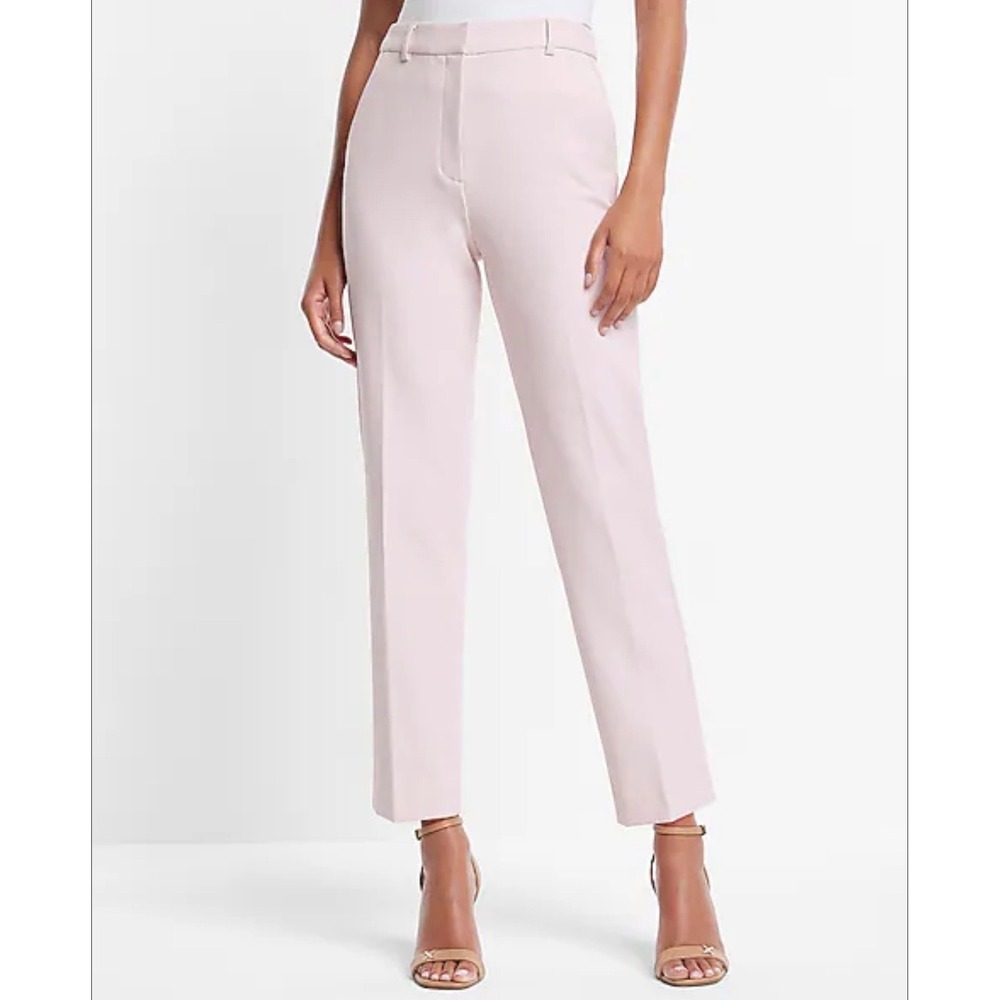 Express Pink Straight Super High Rise Dress Pants Womens Size S Business Casual